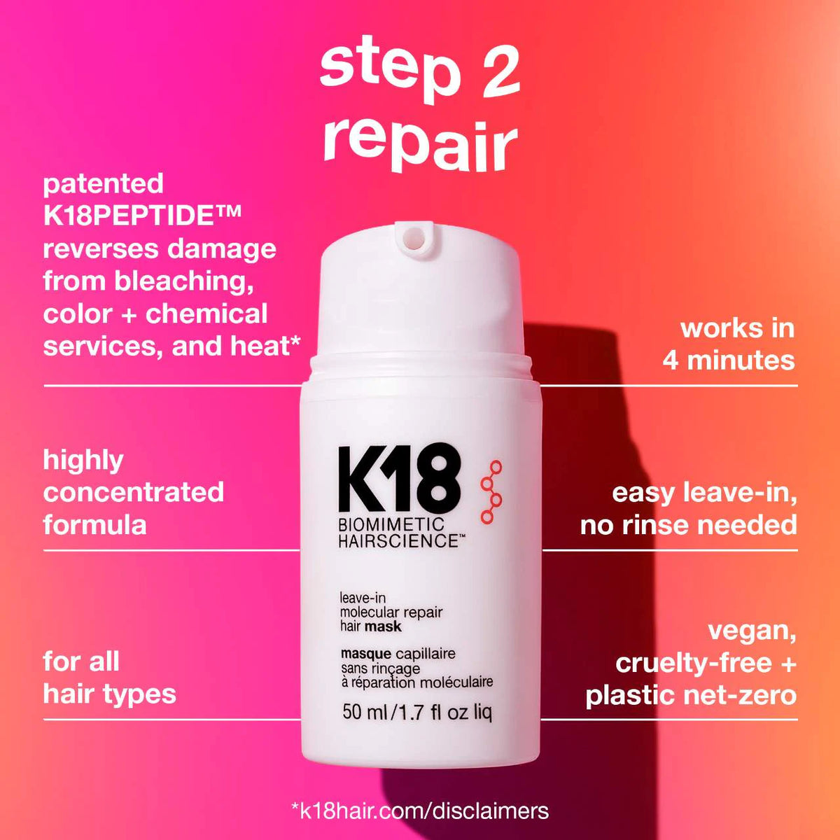 K18 Biomimetic Hairscience Ultimate Reset + Repair Hair Mask and Shampoo Value Set