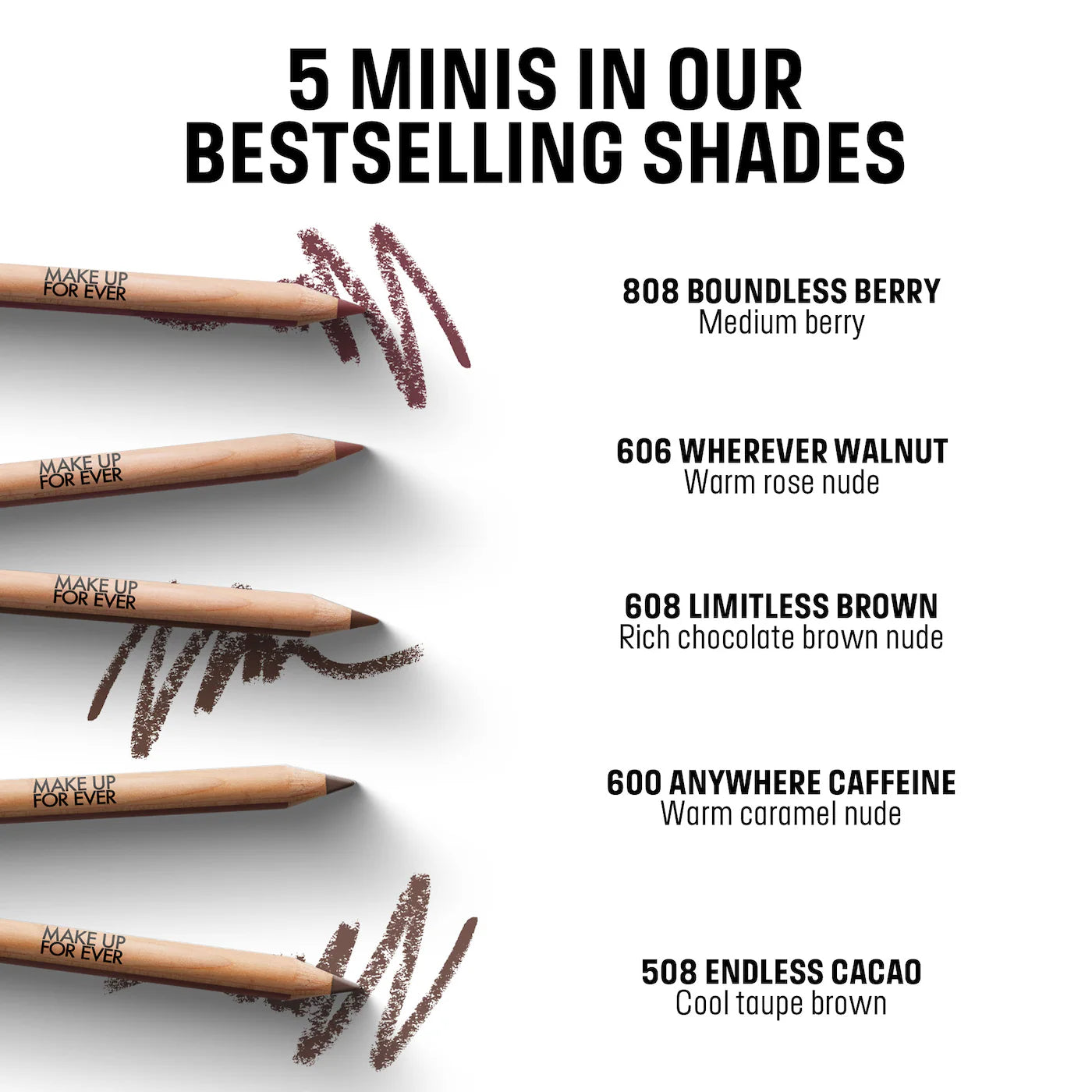 MAKE UP FOR EVER  Mini Artist Color Lip Pencils Set - Volare Makeup