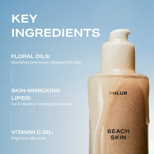 PHLUR Beach Skin Shimmering Body Oil - Volare Makeup