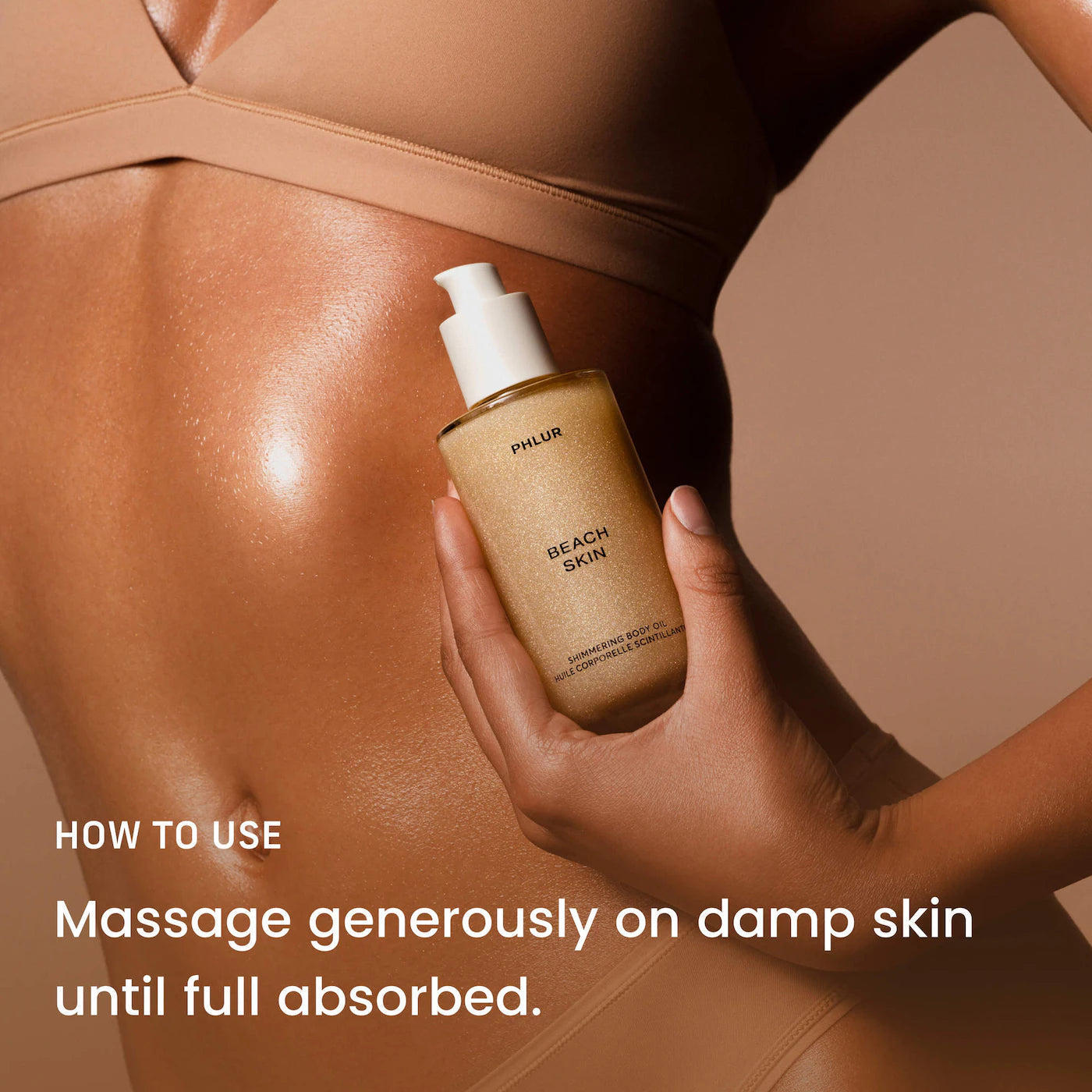 PHLUR Beach Skin Shimmering Body Oil - Volare Makeup