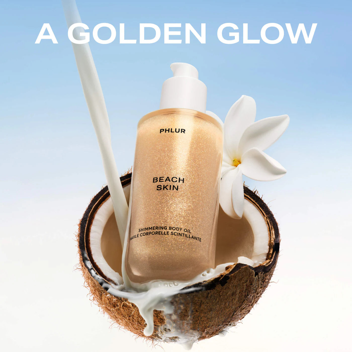 PHLUR Beach Skin Shimmering Body Oil - Volare Makeup