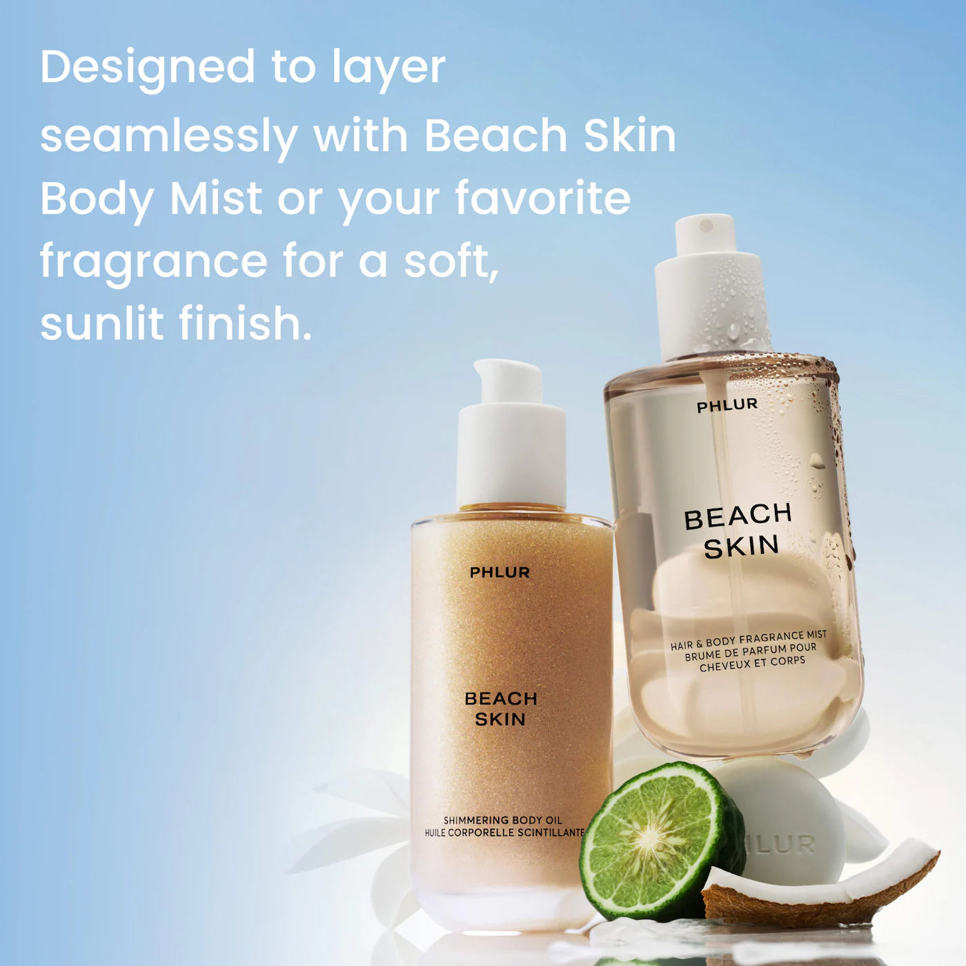 PHLUR Beach Skin Shimmering Body Oil - Volare Makeup