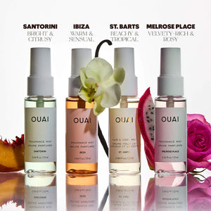 OUAI  Mini St. Barts, Ibiza, Santorini & Melrose Hair & Body Mist Set - Volare Makeup