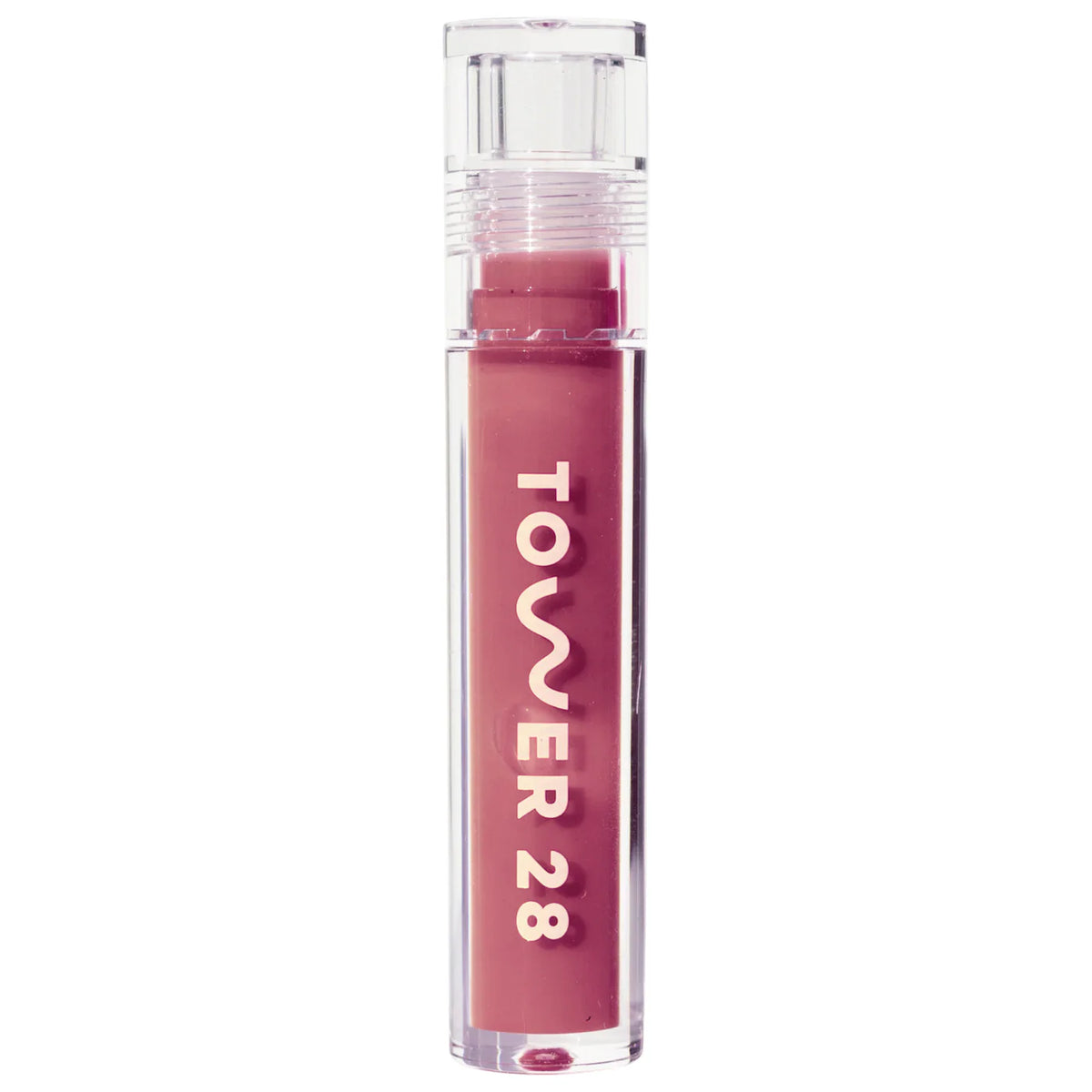 Tower 28 Beauty ShineOn Lip Jelly Non-Sticky Gloss Lipgloss Volare Makeup Sesame - semi-sheer milky mauve  