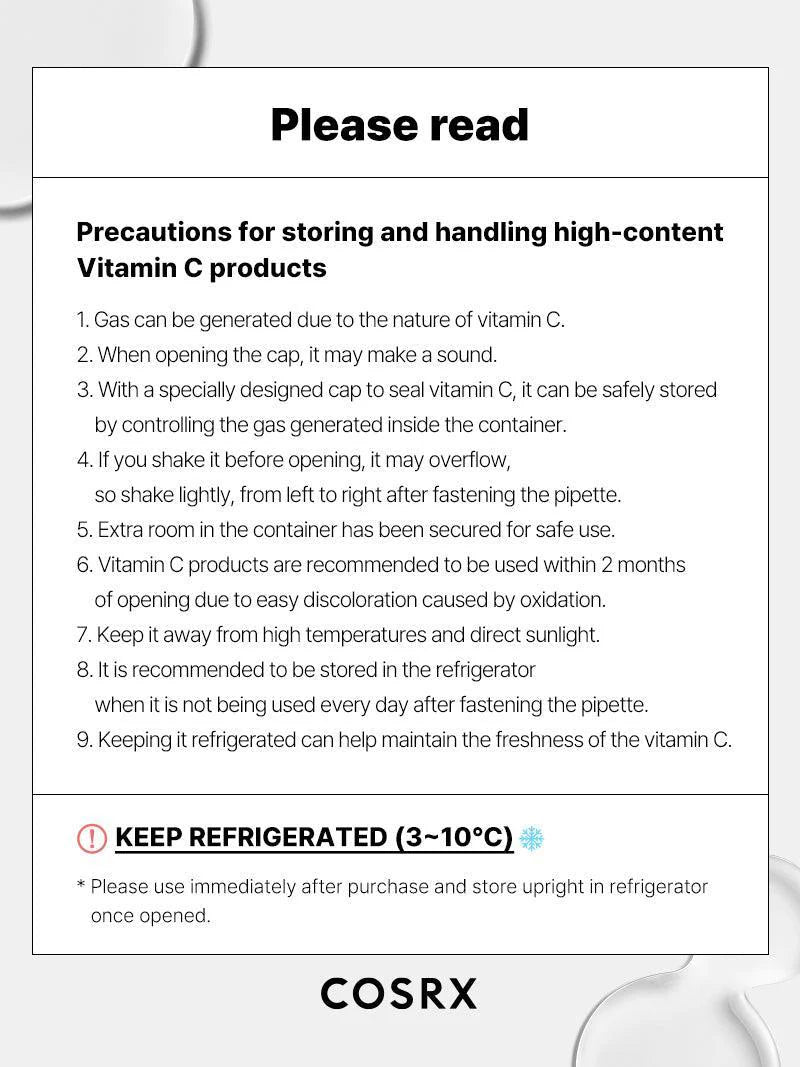 COSRX The Vitamin C 23 Serum Moisturizer HEIMISH   