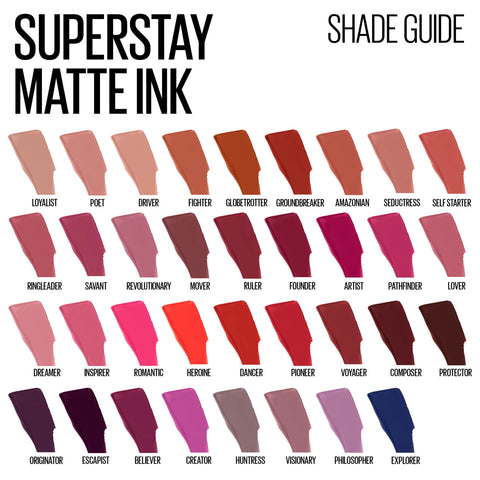Maybelline Super Stay Matte Ink Liquid Lipstick Lip Makeup, Escapist 