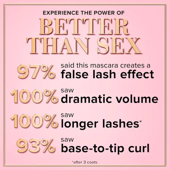 Too Faced Better Than Sex Volumizing & Lengthening Mascara  Volare Makeup   