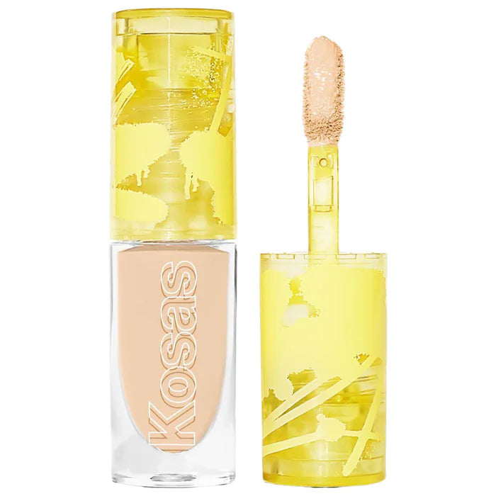 Kosas Mini Revealer Super Creamy + Brightening Concealer and Daytime Eye Cream Brighting Concealer Volare Makeup Tone 04 N - light medium with golden undertones  