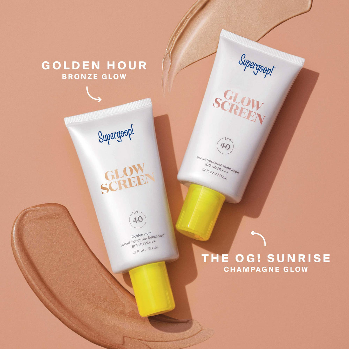 Supergoop! Glowscreen Sunscreen SPF 40 PA+++ with Hyaluronic Acid + Niacinamide  Volare Makeup   