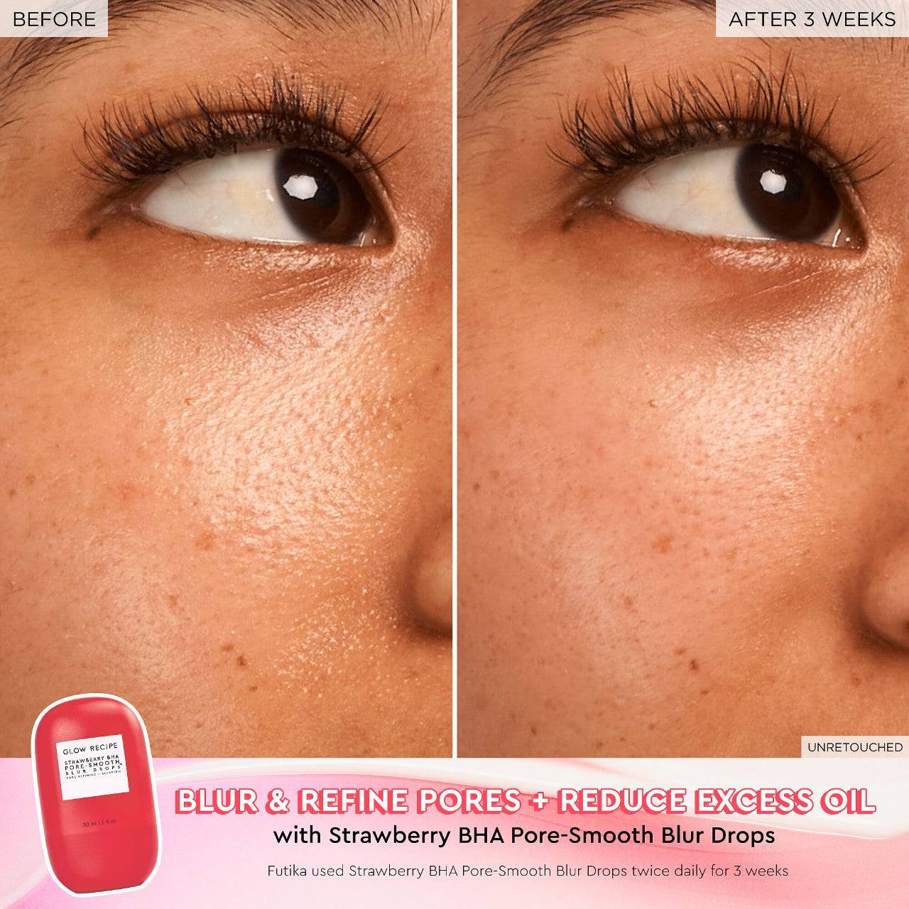 Glow Recipe Strawberry BHA Pore-Smooth Blur Drops - Volare Makeup