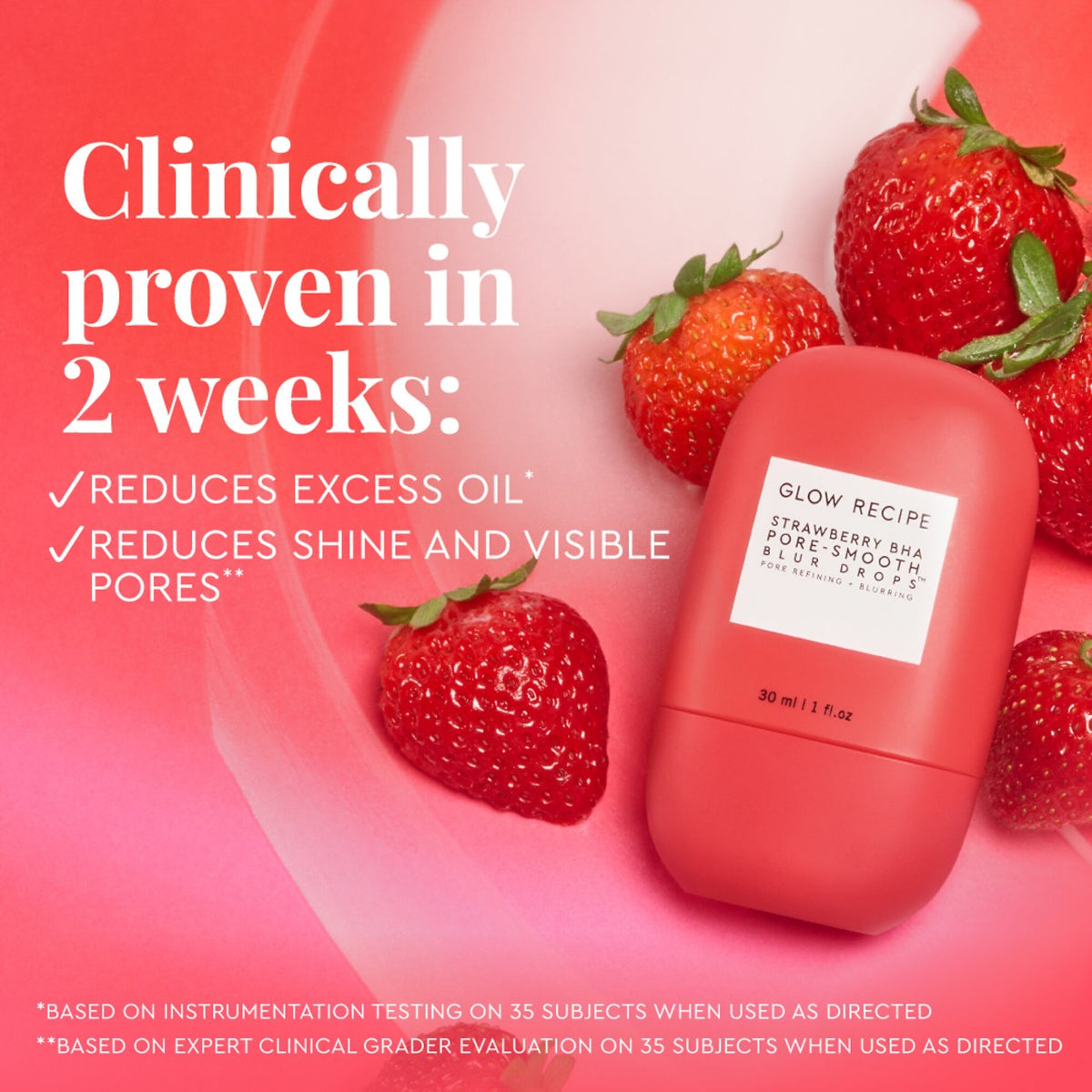 Glow Recipe Strawberry BHA Pore-Smooth Blur Drops  Volare Makeup   