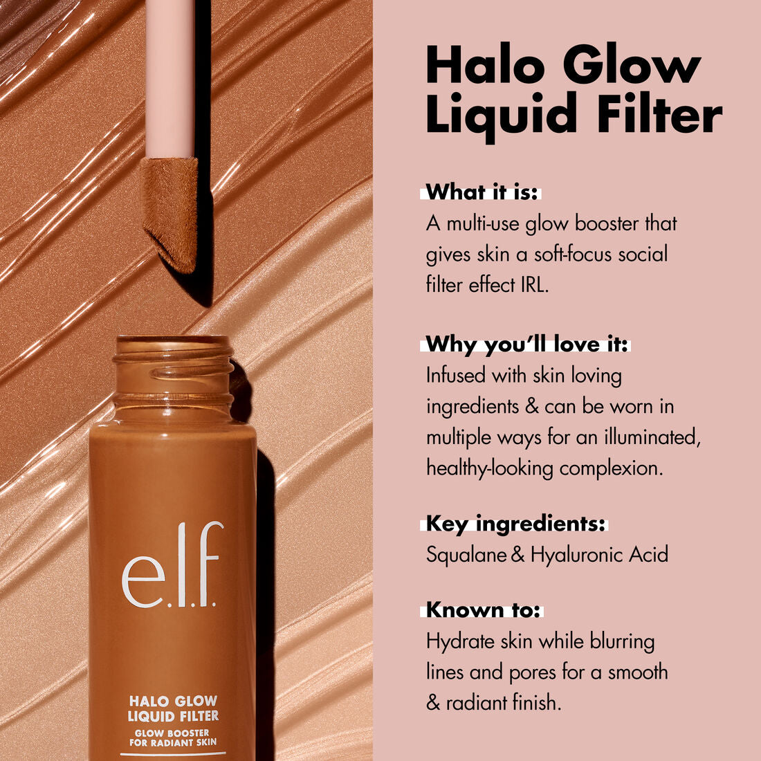 e.l.f. Halo Glow Liquid Filter Liquid filter Volare Makeup   